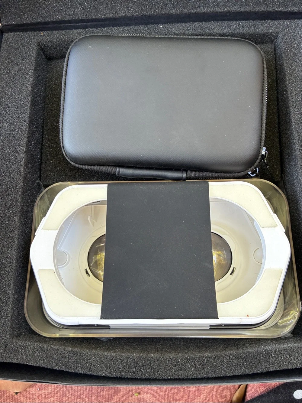 White VR Headset with Carry Case - Compatible Electronics VR Accessory